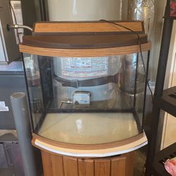 29 Gallon fish Tank With oak Wood Stand