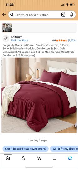New in packaging 3 piece Queen oversized comforter set