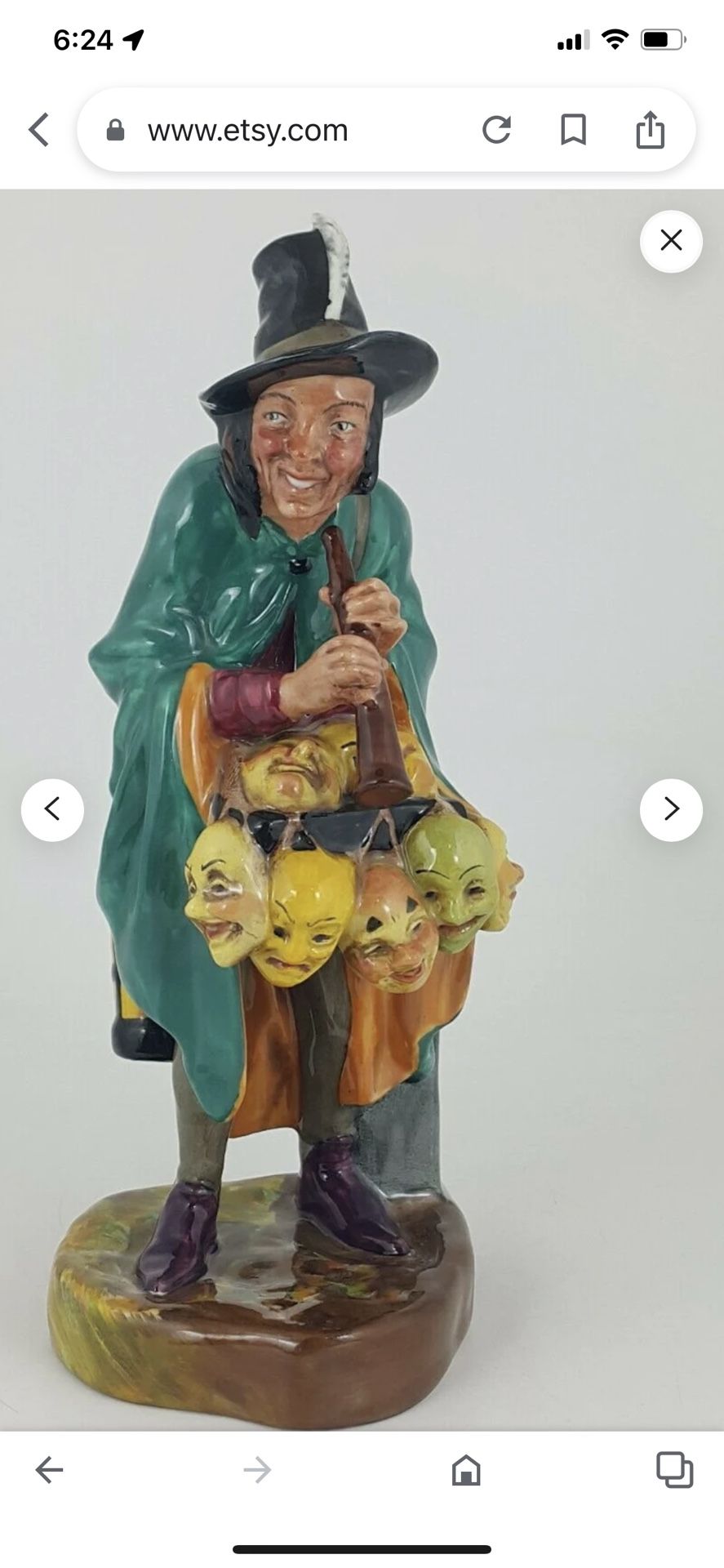 Royal doulton figurine hn2103 - mask seller - 6133 rd Signed