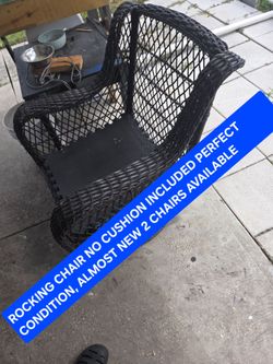 2 EXCELLENT CONDITION Wicker Outdoor Rocking Chair