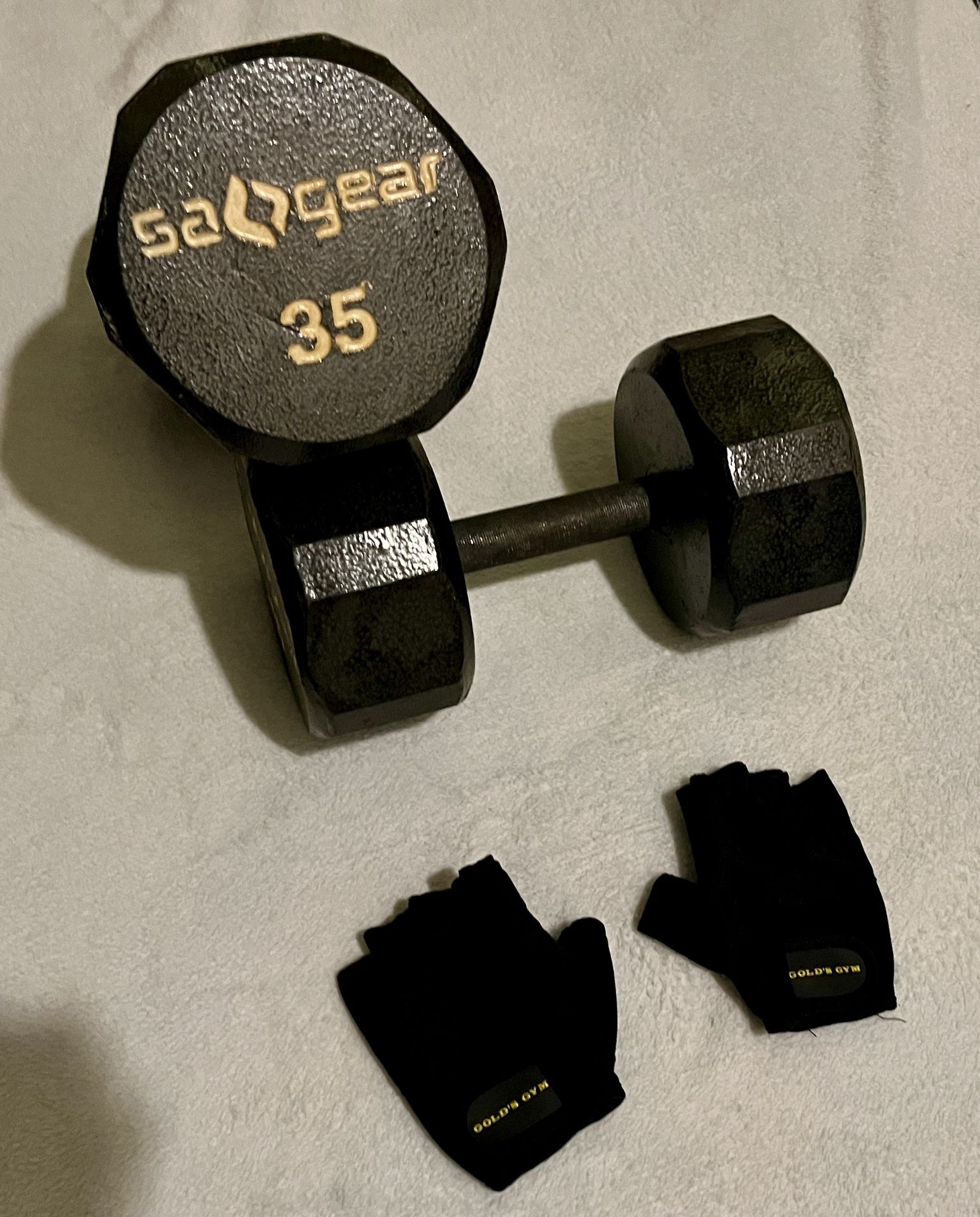 Dumbbell Set And Gloves