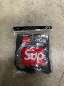 Supreme Black Crew Socks 4-Pack