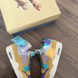 Union La x Jordan Air Jordan 4 Retro Sp “desert moss” 30th Anniversary Support Mid-top Retro Basketball Shoes Unisex