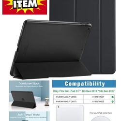 iPad Case Cover Black Gen 6th