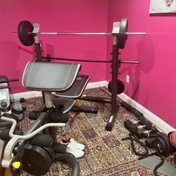Gym Bench And Weight Rack