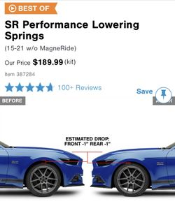 Mustang (15-21) SR Performance Lowering Springs