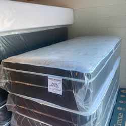Brand New 14” Pillow Top Twin Size Mattress – Top Quality & Fast Same-Day Delivery 🚛 All Sizes Available!