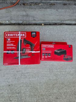 Craftsman jigsaw and battery plus charger All New