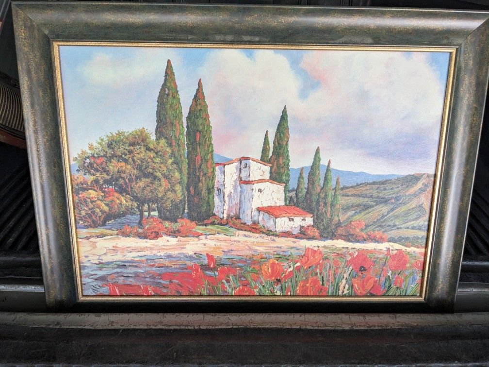 Tuscany Oil On Painters Board Painting 