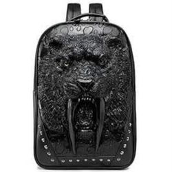Unique 3D Saber Tooth backpack laptop bag