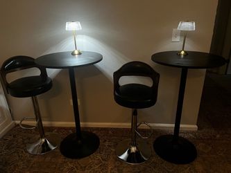 2 adjustable wood stools