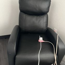 Black Leather Recliner Chair 