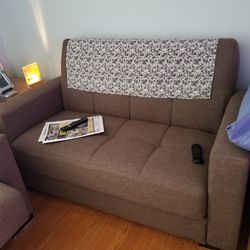 Sofabed And Loveseat With Drawers For Sale $100