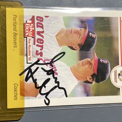 1992 Portland Beavers Signed Pre Rookie Card