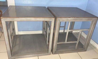 Ethan Allen fretwork side tables