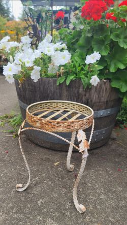 Cute Rustic Metal Plant Stand