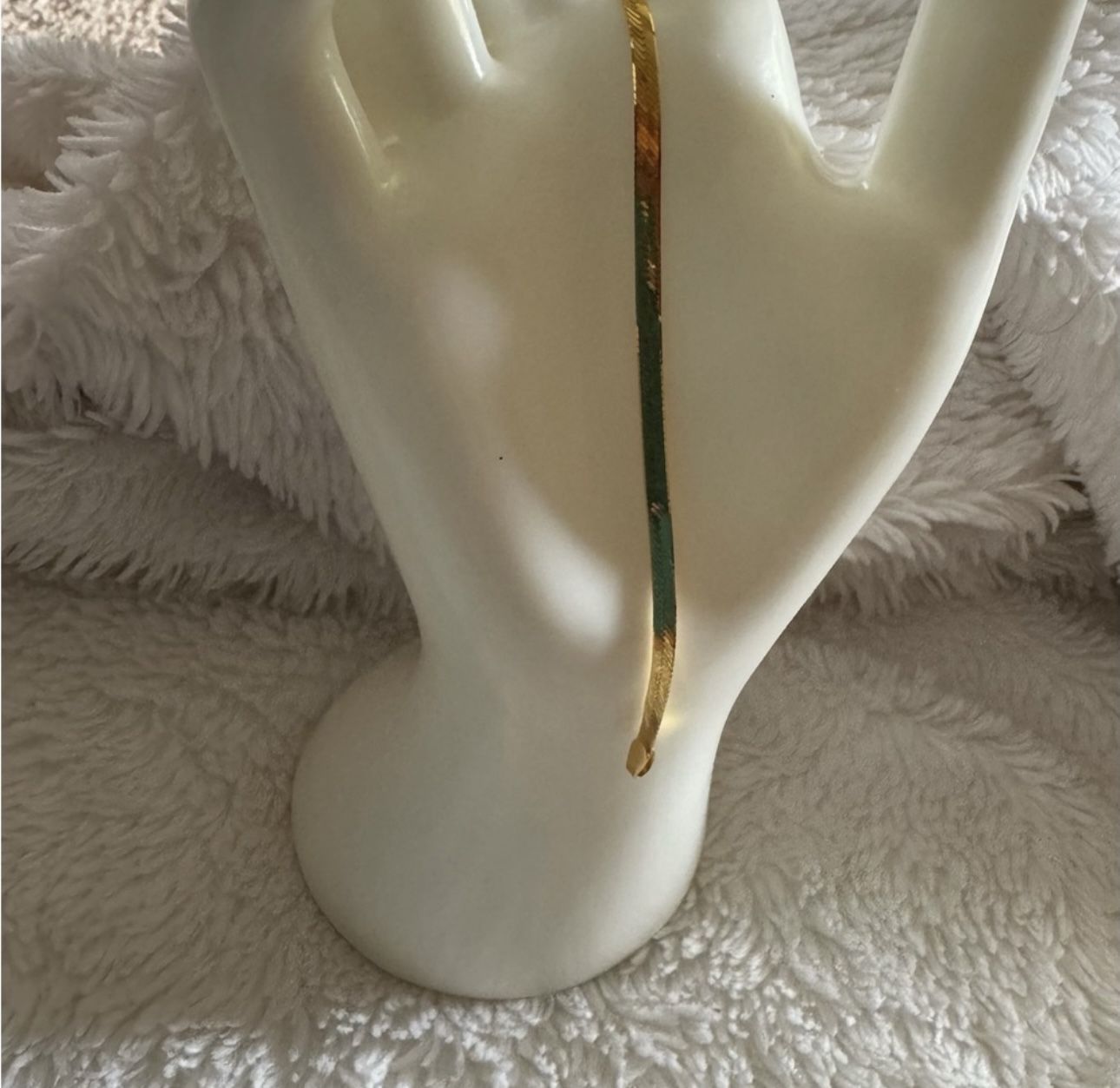 Vintage Beautiful Herringbone 14K Bracelet, 7"