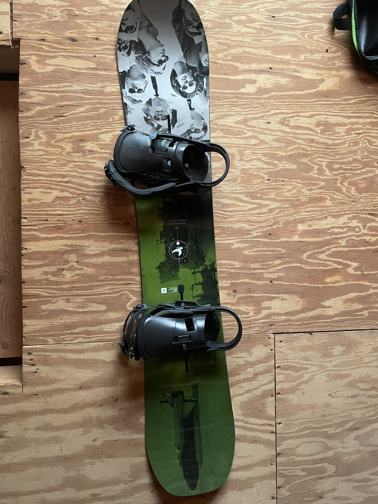 Burton Process 155 Camber Snowboard With Bindings And Bag  
