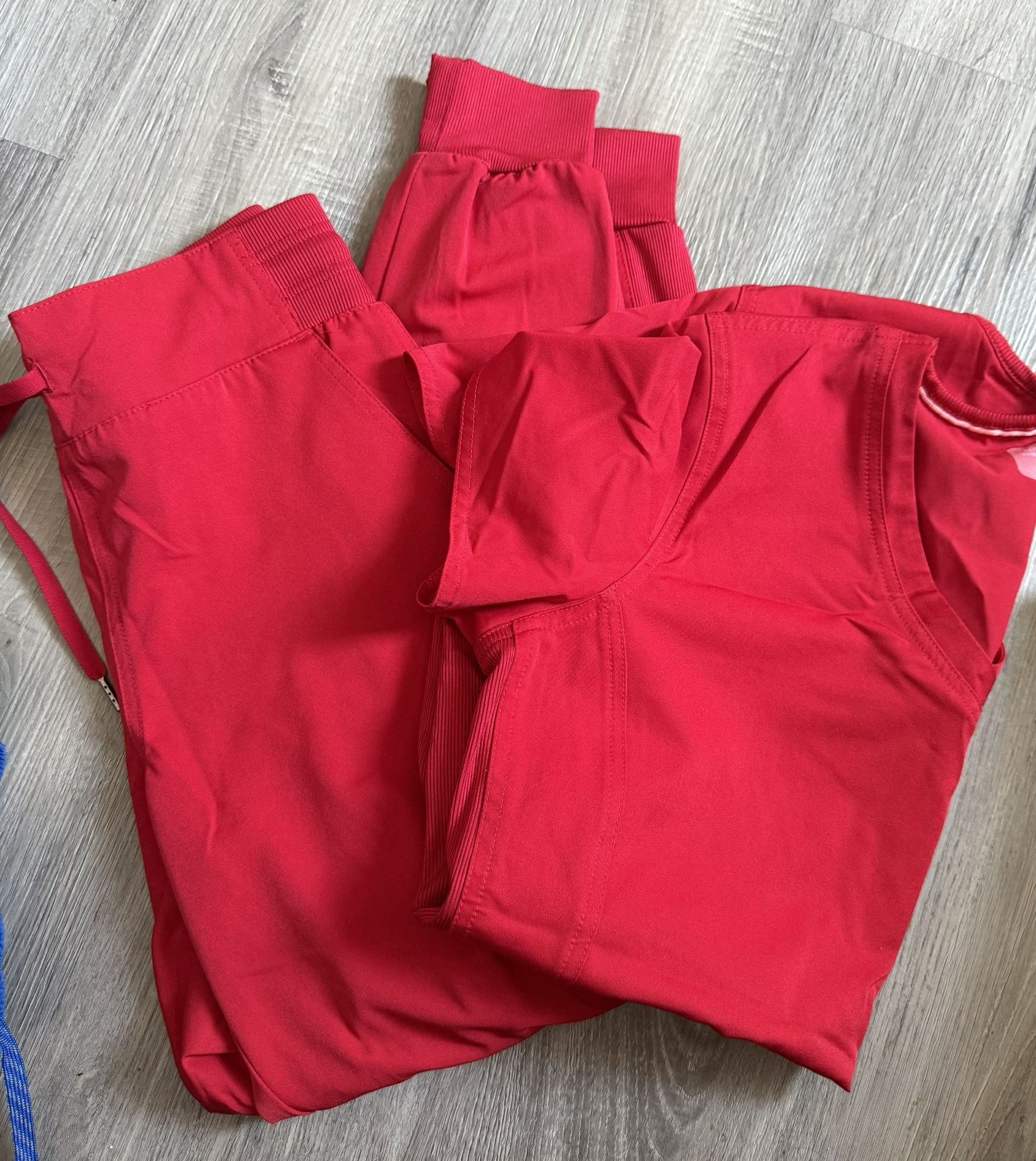 Ava Theresa Red Scrub Set $10 Small Pant, Medium Top