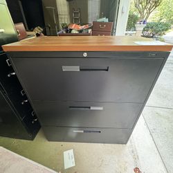Black 3 Drawer File Cabinets. There Are Three Cabinets Total All 3 To Be Sold Right