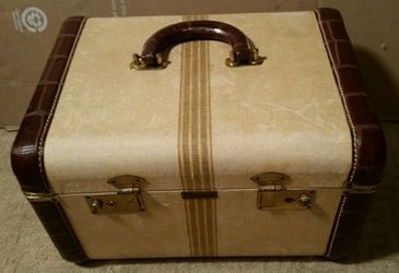 Globetrotter New York Hard-Vanity-Case Tweed/Croc-Trim Makeup/Hobby