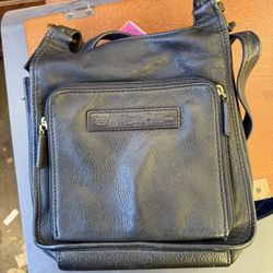 Fossil Black Leather Crossbody Handbag 75082