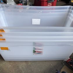 Sterilite 50 Gal. Stacker Box Lot Of 4 NO LIDS