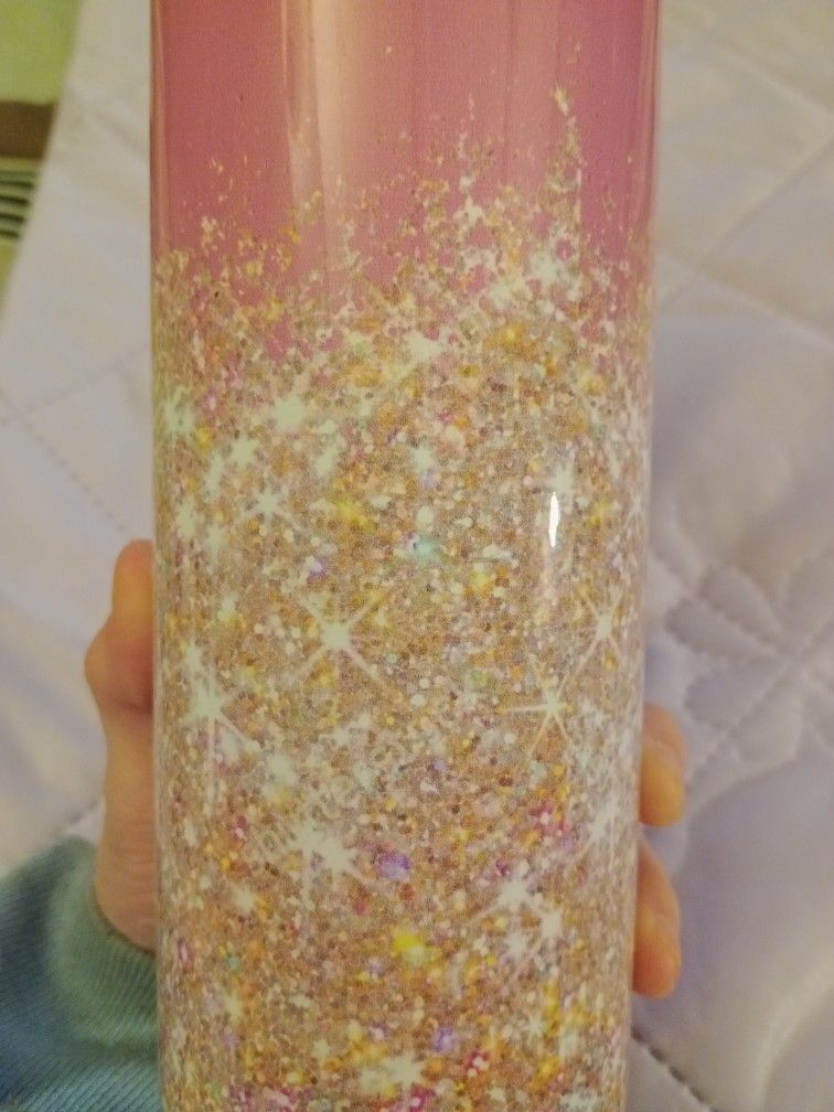 🩷 20oz Tumbler Gold Diamond/Pink - Still Available 