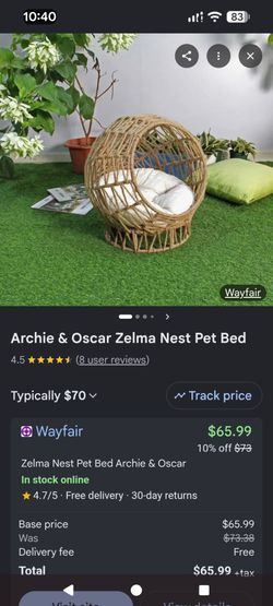 Rattan Pet bed