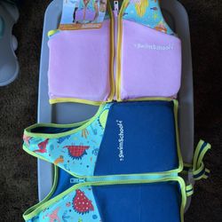 Two  SwimSchool Swim Trainer Vest – 2–4 Years (New with Tags)