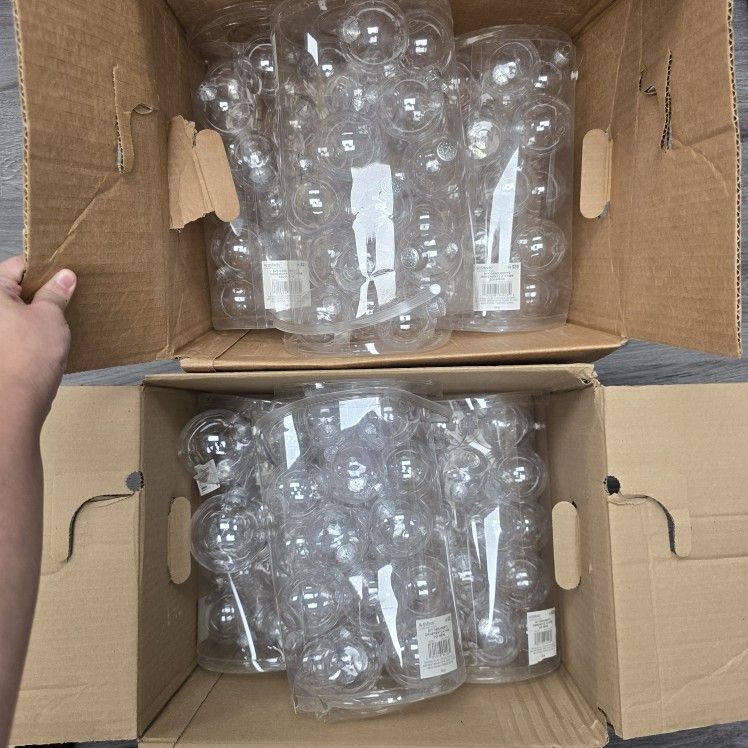 NEW Clear DIY Plastic Ornaments