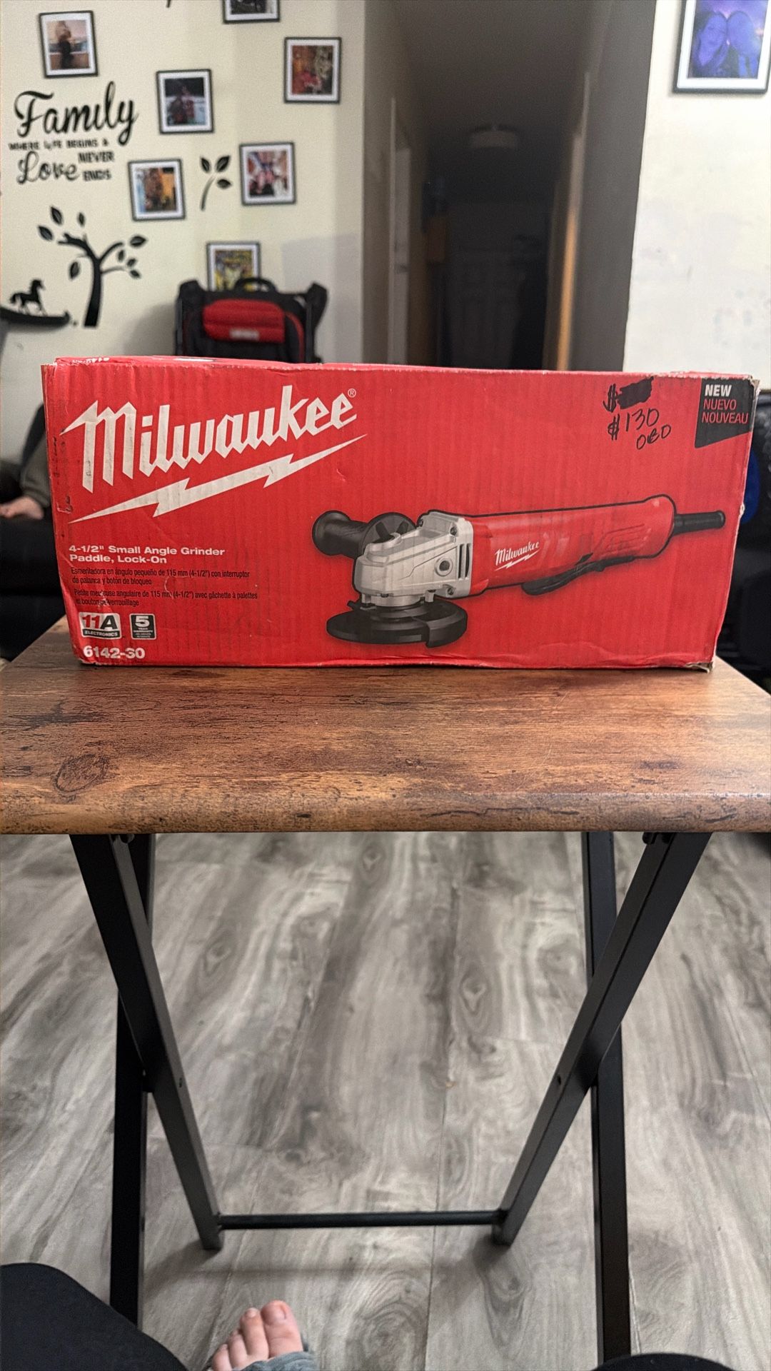 Brand New In Box 4-1/2” Small Angle Grinder Paddle, Lock-on