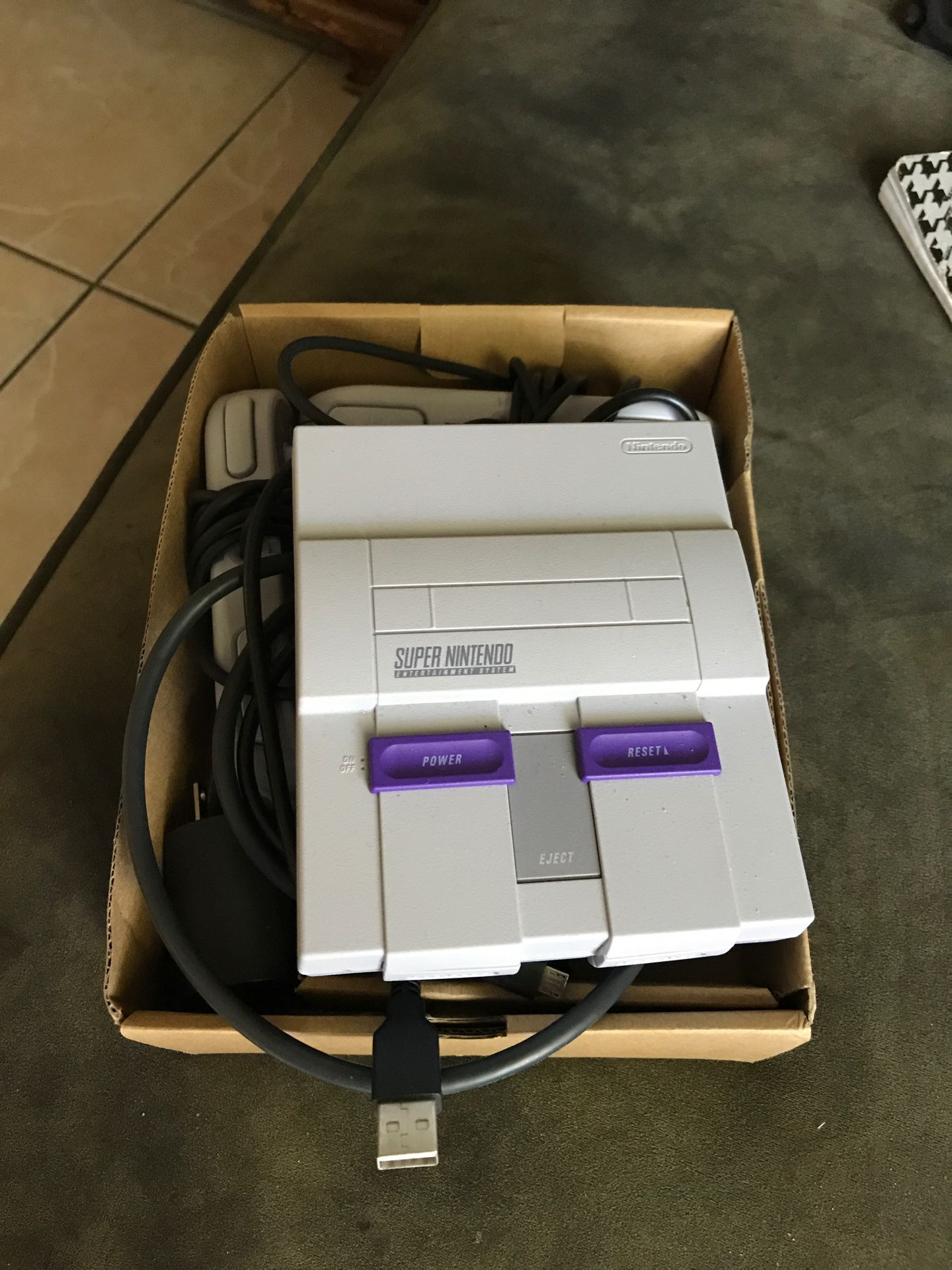 Super Nintendo Mini with 2 Controllers and games installed