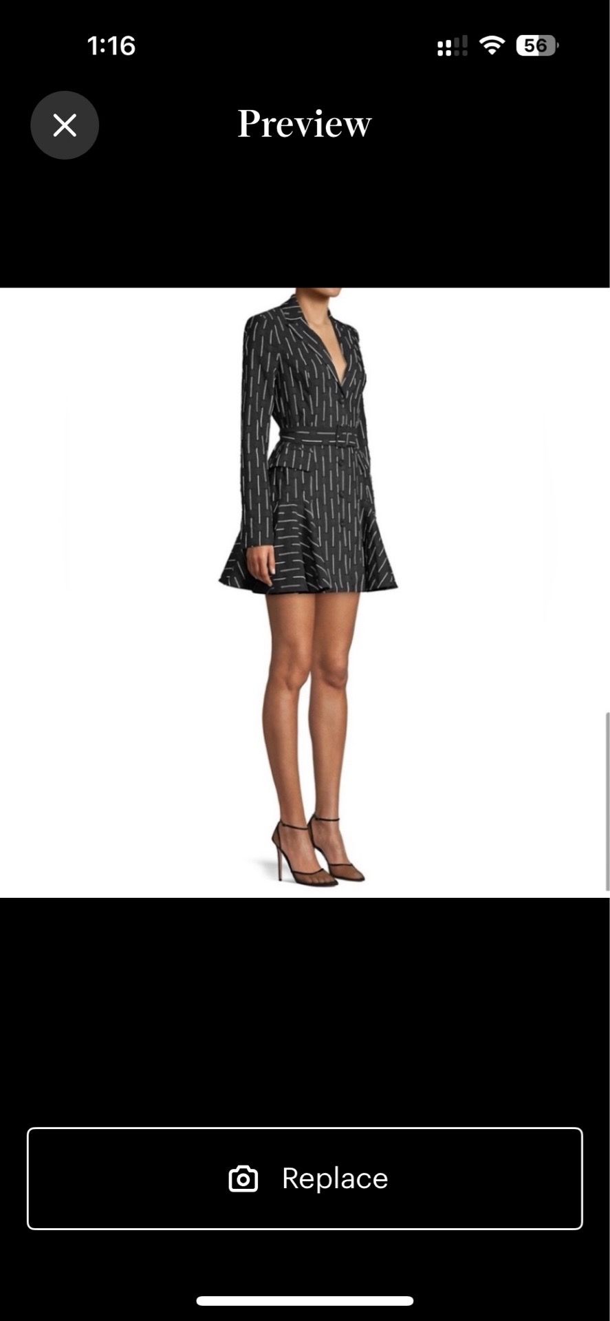 Alexis Black & White A-Line Long Sleeve Dress – Never Worn