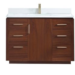 Vinnova 705748-NW-GW-NM San 48 Inch Free-standing Single Bath Vanity 