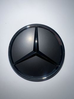 Mercedes Wheel Caps Black and Silver 75mm (one piece)