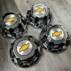 4PCs Chevy 8 Lugs Chrome REPLACEMENT WHEELCENTER CAP HUB SILVERADO, SUBURBAN, AVALANCHE 2(contact info removed)