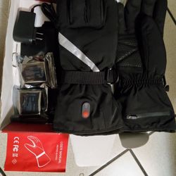 Heated Gloves With Lithium Ion Rechargeable Batteryies, Size LARGE