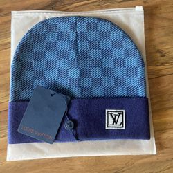 Louis Vuitton Beanie, Blue, Osfm 