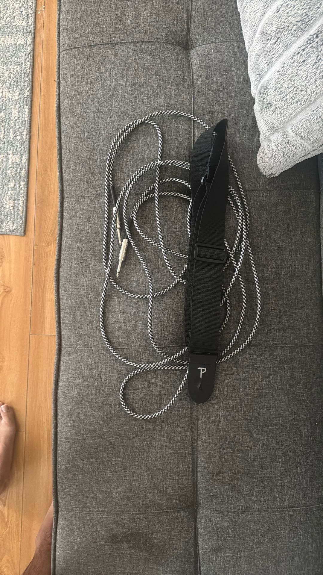Electric Guitar Cord And Strap