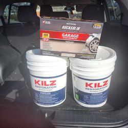 (2) 5 GALLON KILZ & GARAGE FLOOR PAINT