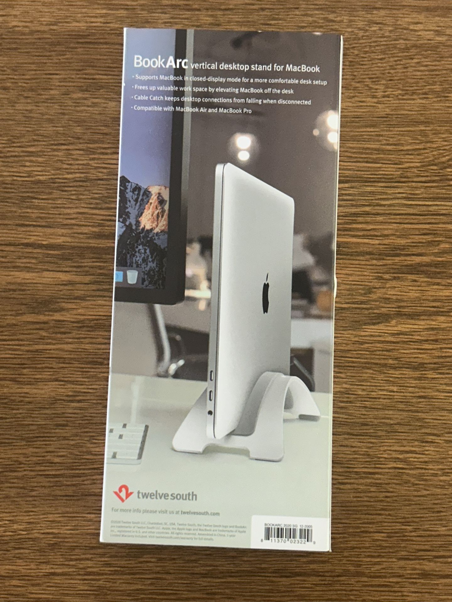 Twelve South BookArc Vertical Desktop Stand For MacBook Pro Silver