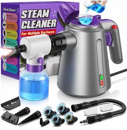 Handheld Steam Cleaner for Home, Pressurized Multi Purpose Steamer for Cleaning Upholstery Bed Furniture Couch Carpet Car with 14 Accessories & Safety