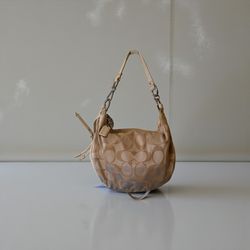 Coach Ali Signature Sateen Hobo Bag