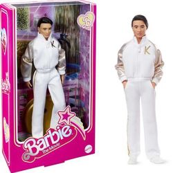 “Barbie the Movie” Collectible Doll KEN in White & Gold Tracksuit