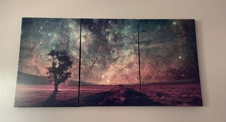 Large 3 Pannel Stary Night Canvas