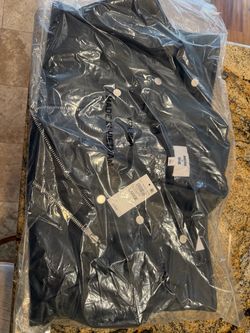 Black Faux Leather Jacket Size Large