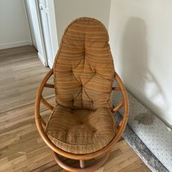 Rattan Papasan Swivel Chair 