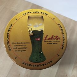 19th Hole Hand Painted Pilsner Glass 