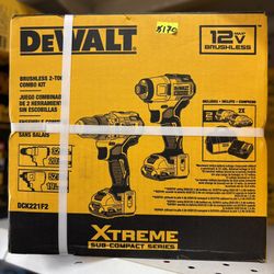 Dewalt New Kit Drill And Impact 12v XTREME Brushless 